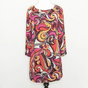 Anthropologie Maeve Flavia Multicolor Long Sleeve Dress S